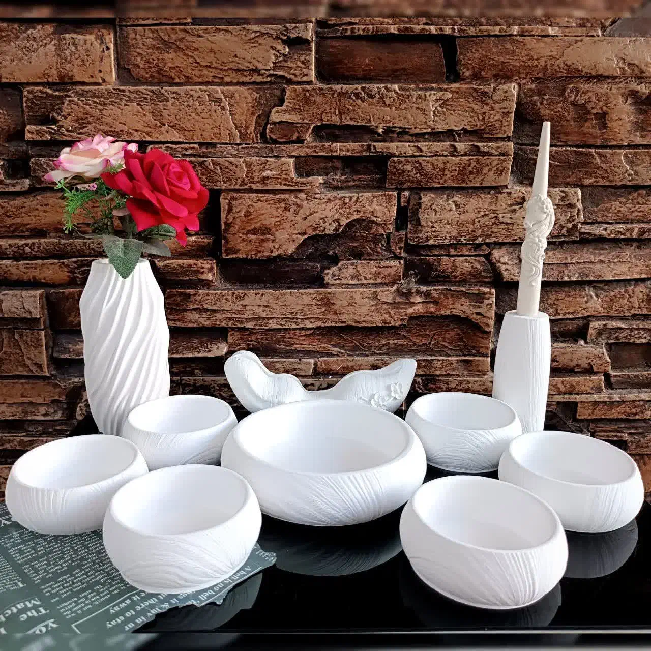 هفت سین طرح چوب|صنایع دستی و سایر لوازم تزئینی|امیدیه, |دیوار