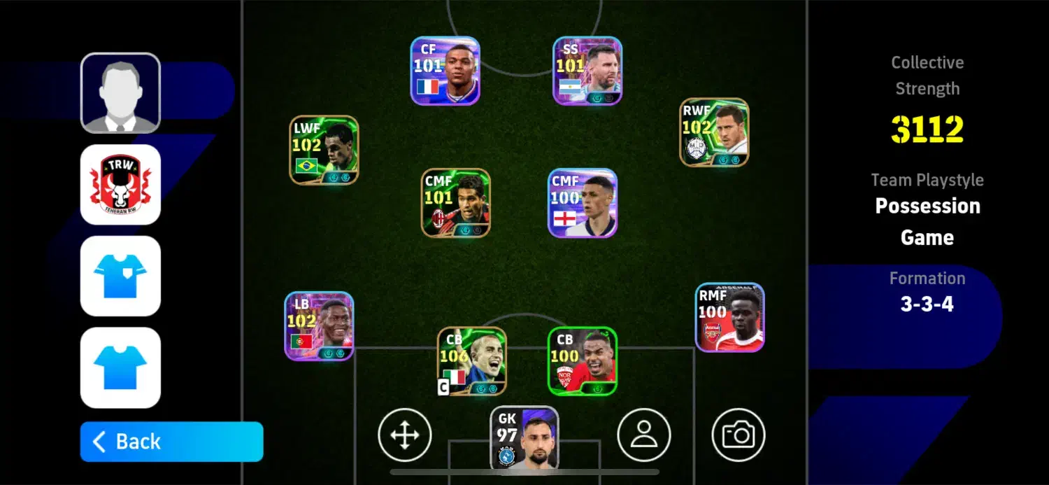 پی اس (ای فوتبال)طاق با فریفایر|کنسول، بازی ویدئویی و آنلاین|اهرم, |دیوار