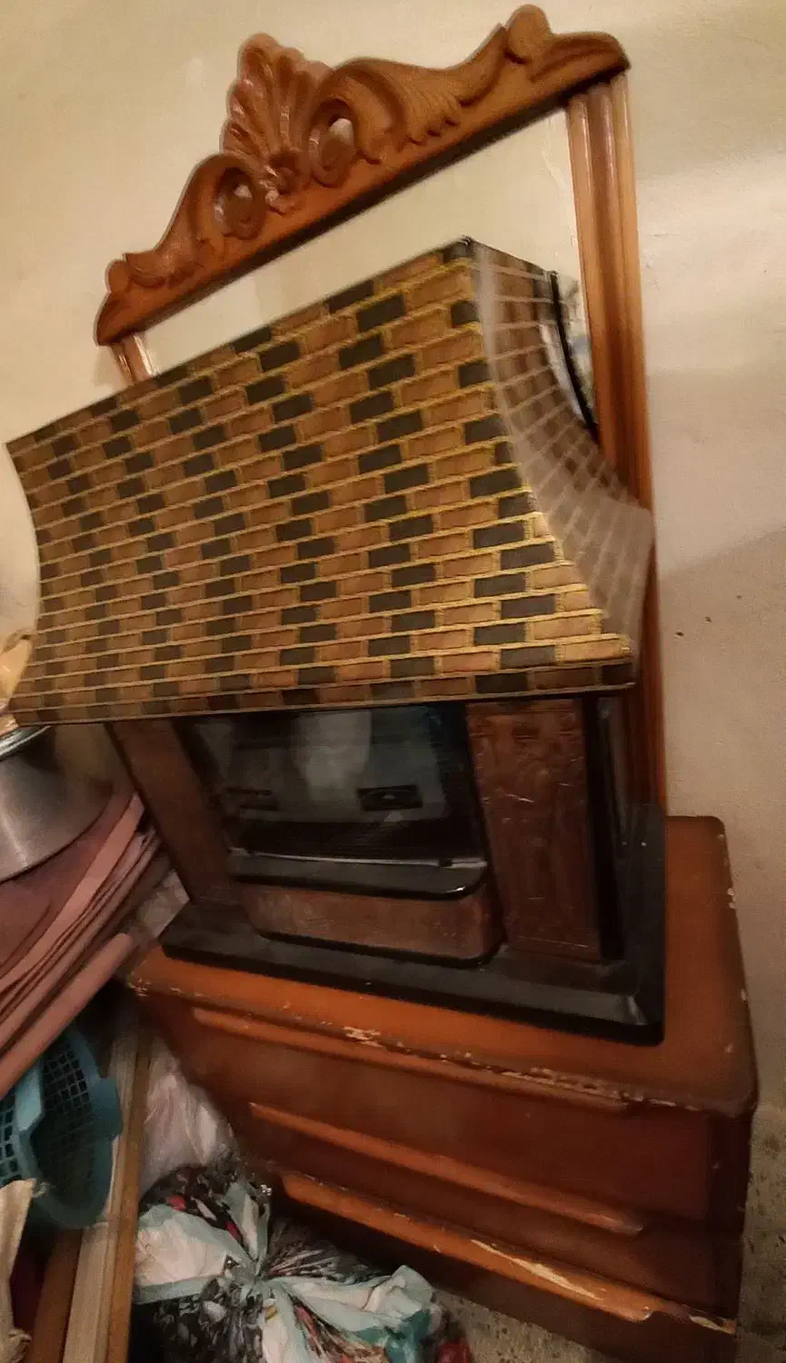 کمد لباس کشویی با آینه و بخاری|جاکفشی، کمد، دراور|سمنان, |دیوار