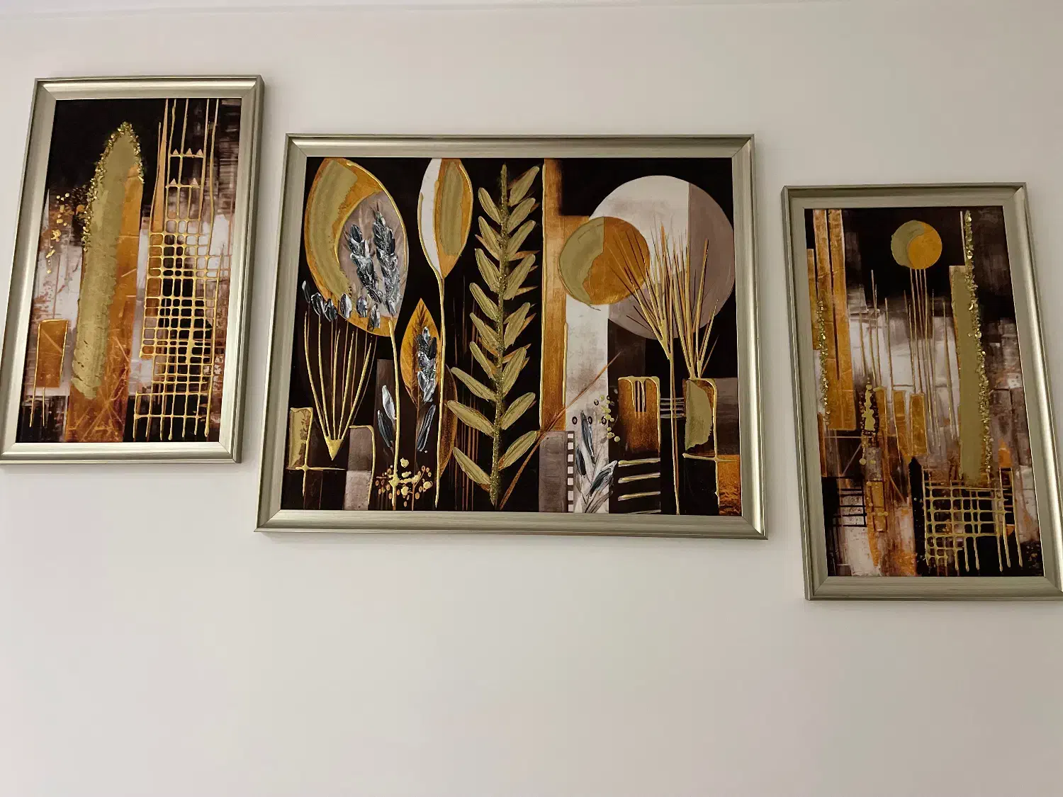 تابلو سه تیکه تکسچر|تابلو، نقاشی، عکس|تهران, باغ فیض|دیوار