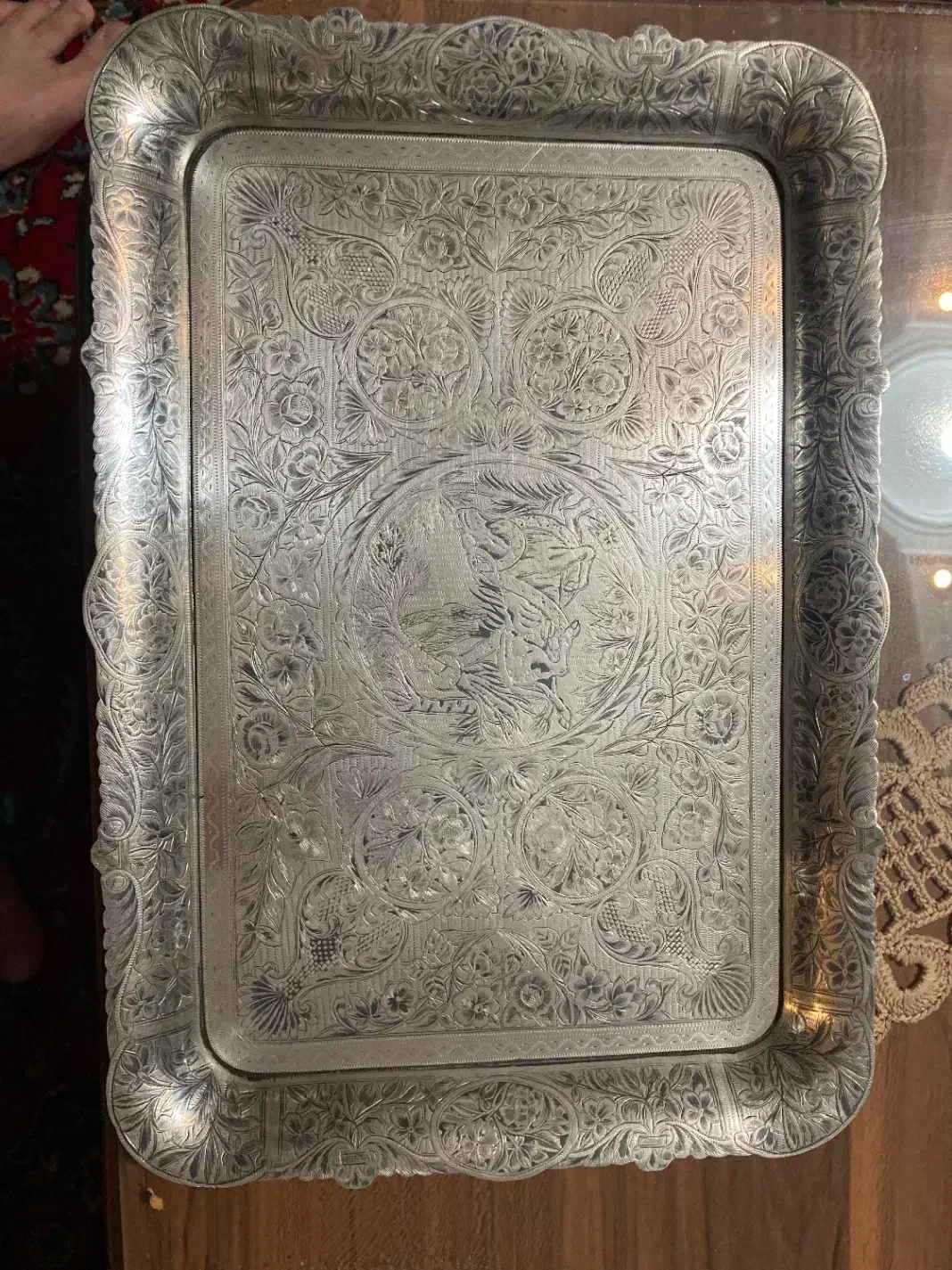 ست چایی خوری اصفحان تمام نقره ۸۴ عیار|کلکسیون اشیاء عتیقه|مشهد, شهید فرامرز عباسی|دیوار