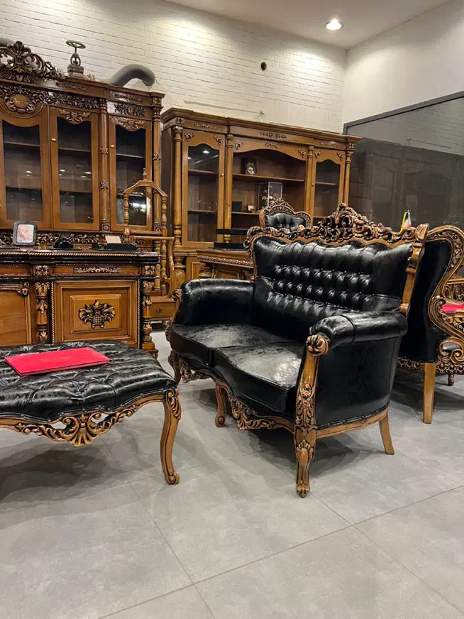 مبلمان اداری کلاسیک میزمدیریت ۲۶۰کتابخانه ۲۸۰فندقی|دفتر کار|تهران, شهرک شریفی|دیوار