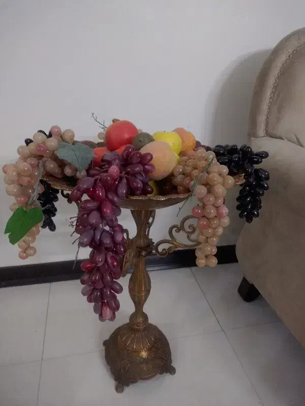 کنار سالنی برنز همراه میوه مصنوعی|صنایع دستی و سایر لوازم تزئینی|تهران, دژکام|دیوار