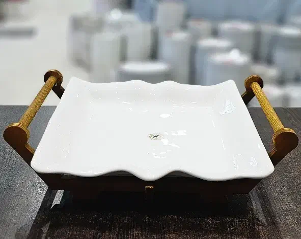 ظروف سرامیکی پایه چوبی|ظروف سرو و پذیرایی|یزد, |دیوار