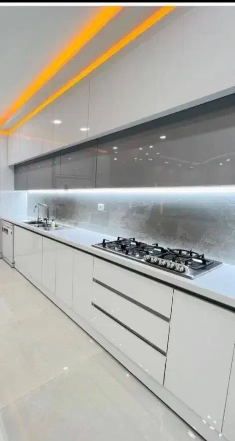 کابینت  سفید طوسی هایگلاس /استفاده نشده(دست دوم)|مصالح و تجهیزات ساختمان|شیراز, زرهی|دیوار