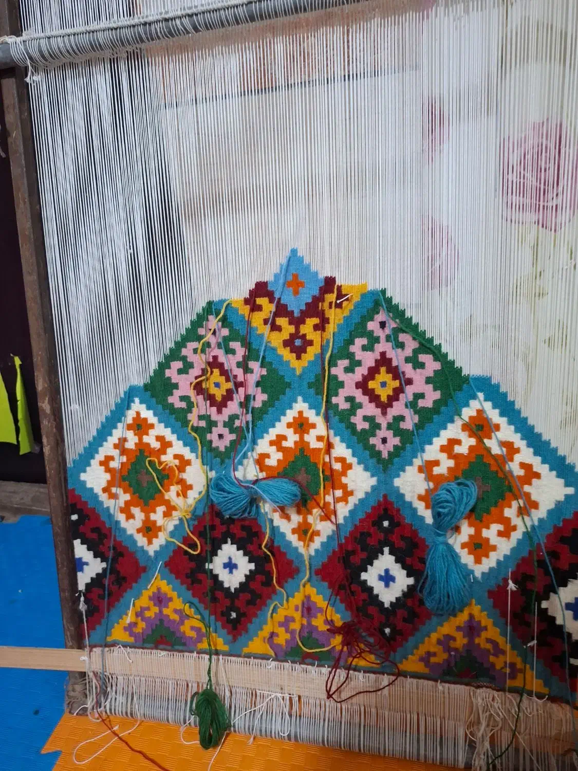 آموزش گلیم و تابلو فرش|گلیم، جاجیم، گبه|کازرون, |دیوار