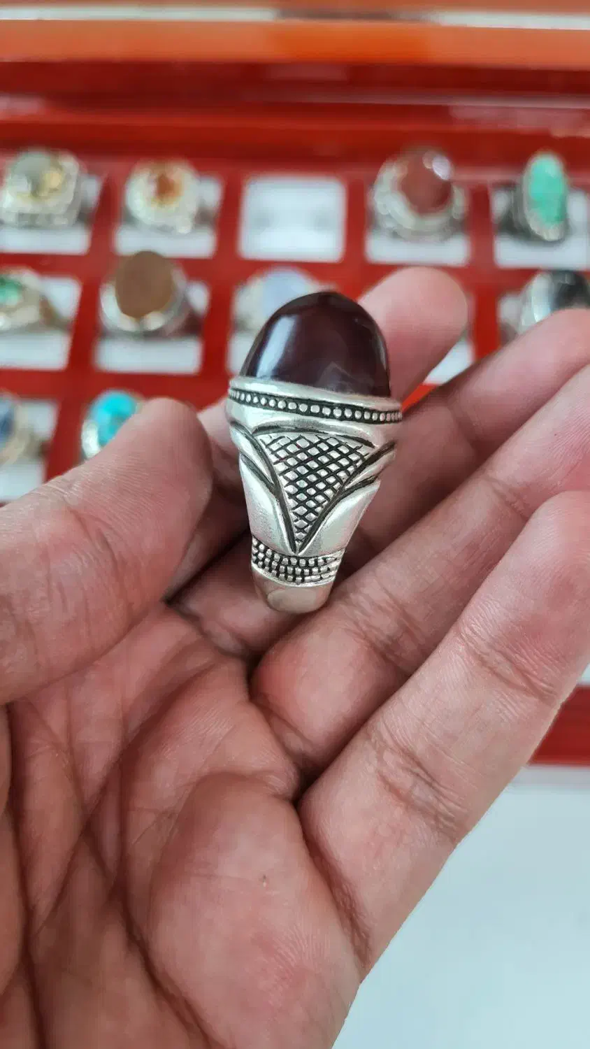 عقیق ۳۰ گرمی نقره|جواهرات|یزد, |دیوار