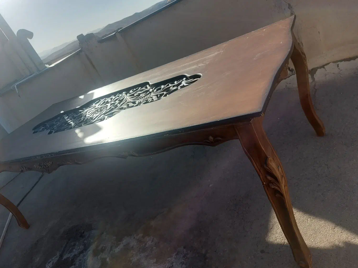 میز غذا خوری ده نفره با چوب گردو|میز و صندلی غذاخوری|طرقبه, |دیوار