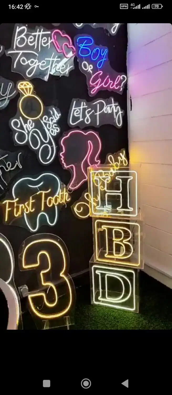 طراحی و ساخت نئون  هپی برزدی|ریسه و چراغ تزئینی|تهران, بازار|دیوار