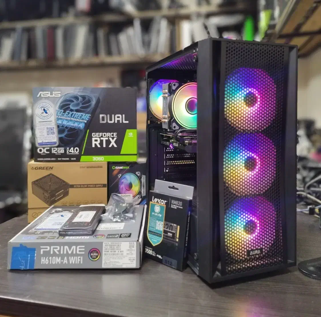 کیس گیمینگ نسل ۱۳ ddr5 h610wifi +RTX 3060 12G asus|رایانه رومیزی|تهران, شیخ هادی|دیوار