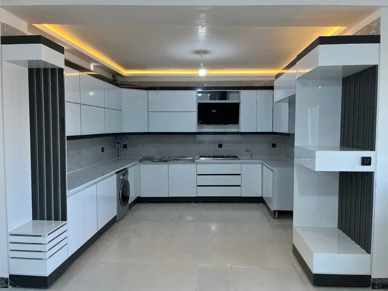 کابینت ساده ،های گلاس،کمد دیواری ریلی ساده|جاکفشی، کمد، دراور|سراب, |دیوار