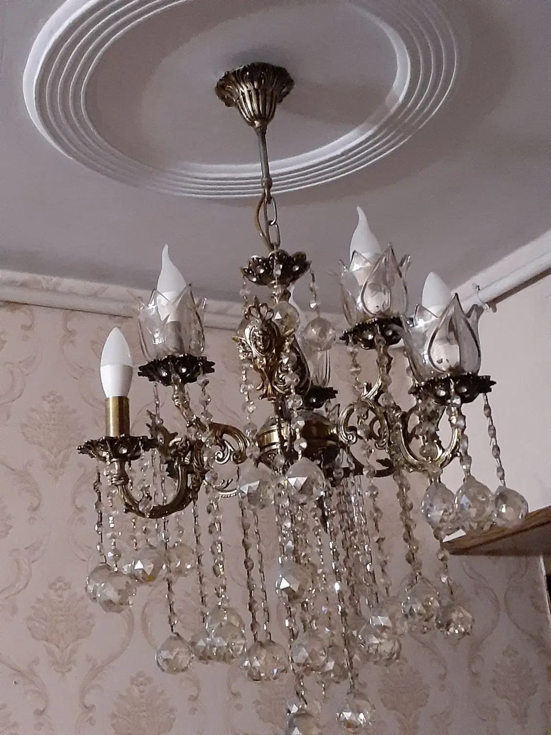 لوستربرنز۳شاخه|لوستر و چراغ آویز|همدان, |دیوار