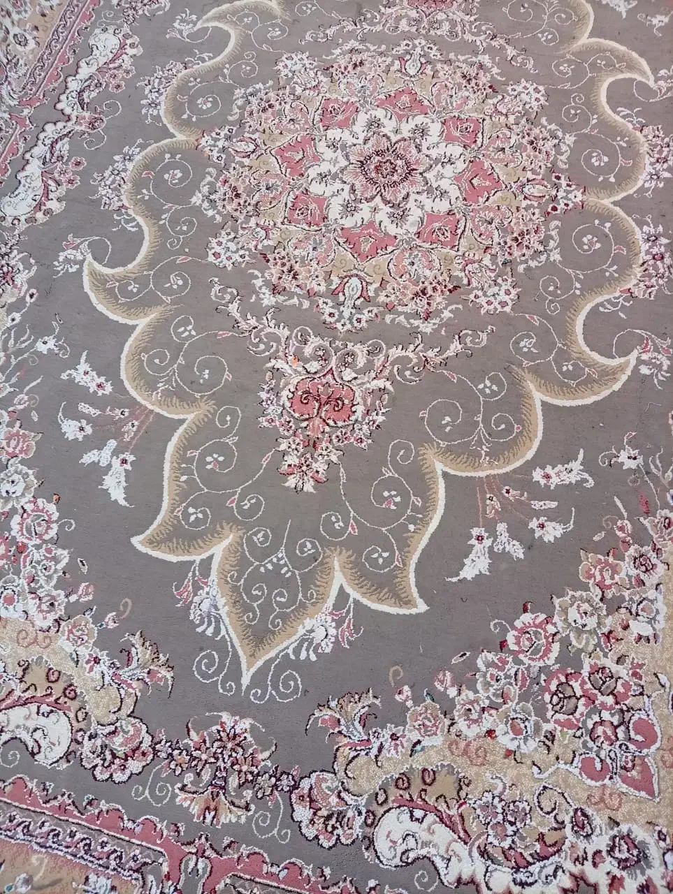 یک جفت فرش۹متری گردویی ۵۰۰شانه وپرده|فرش|خمینی‌شهر, |دیوار