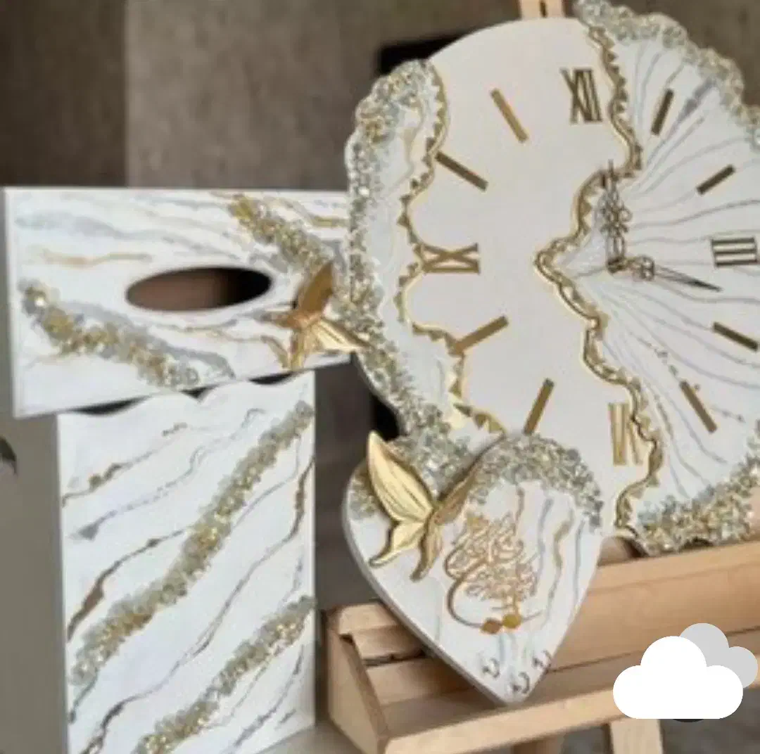 سطل و جا دستمال رزین|صنایع دستی و سایر لوازم تزئینی|قم, شاه سید علی|دیوار