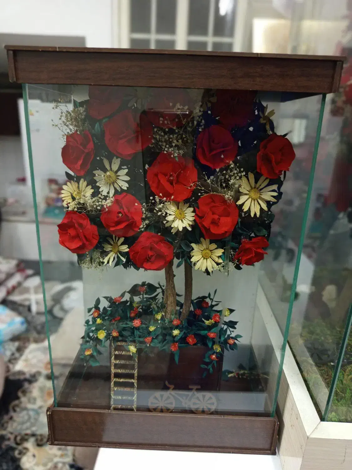 باکس گل مصنوعی شیشه ای|گل مصنوعی|قم, شهدا|دیوار