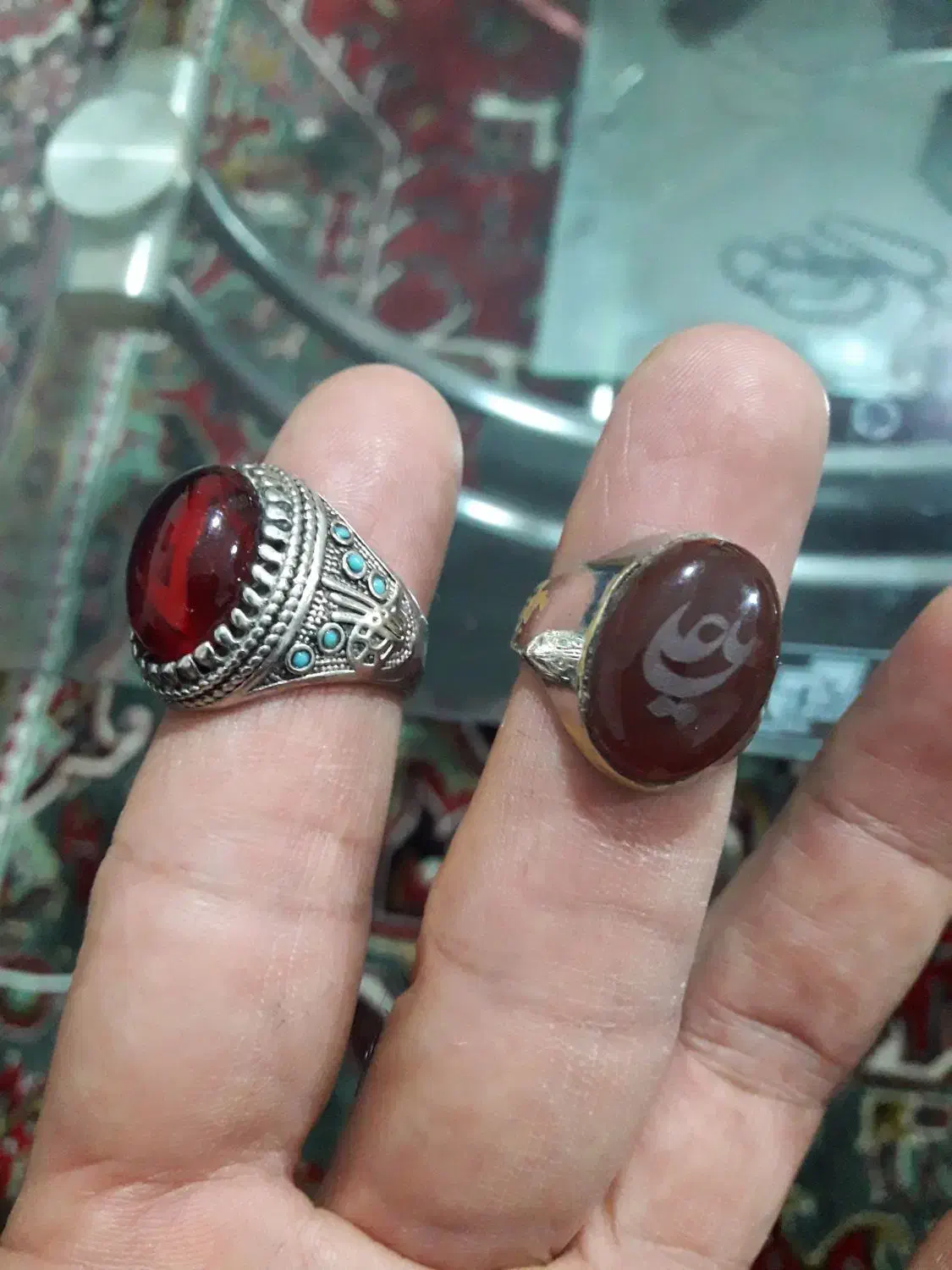 انگشترزیبا۲عددیکی نوشته شده یاعلی هر۲خوشدست|بدلیجات|ارومیه, |دیوار