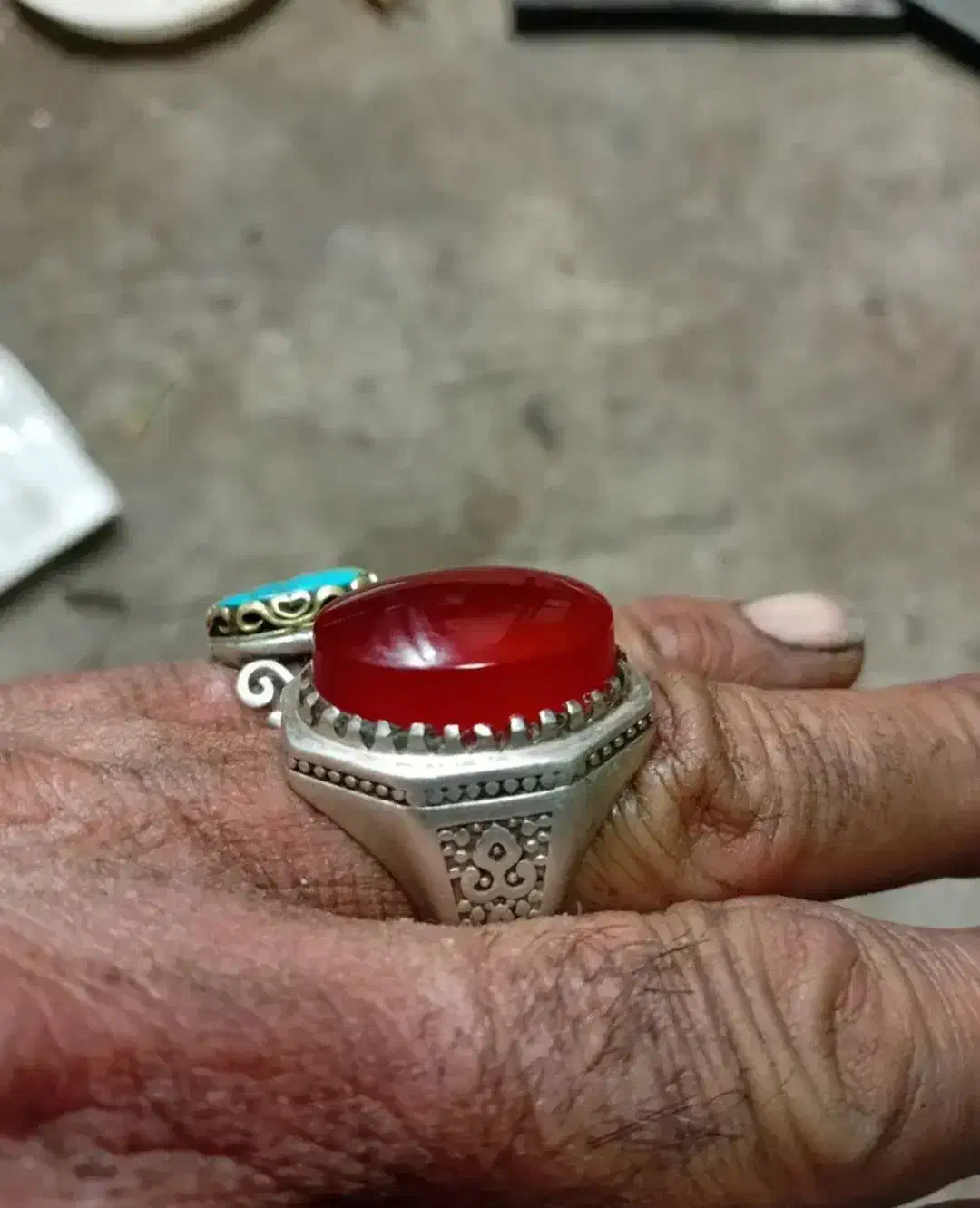 دو عدد انگشتر نقره|جواهرات|همدان, |دیوار