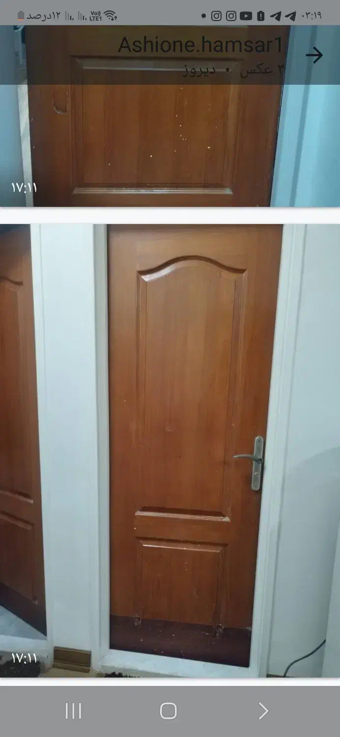 فروش ۵ لنگه درب تمام چوب با قفل و دستگیره|مصالح و تجهیزات ساختمان|اهواز, زیتون کارمندی|دیوار