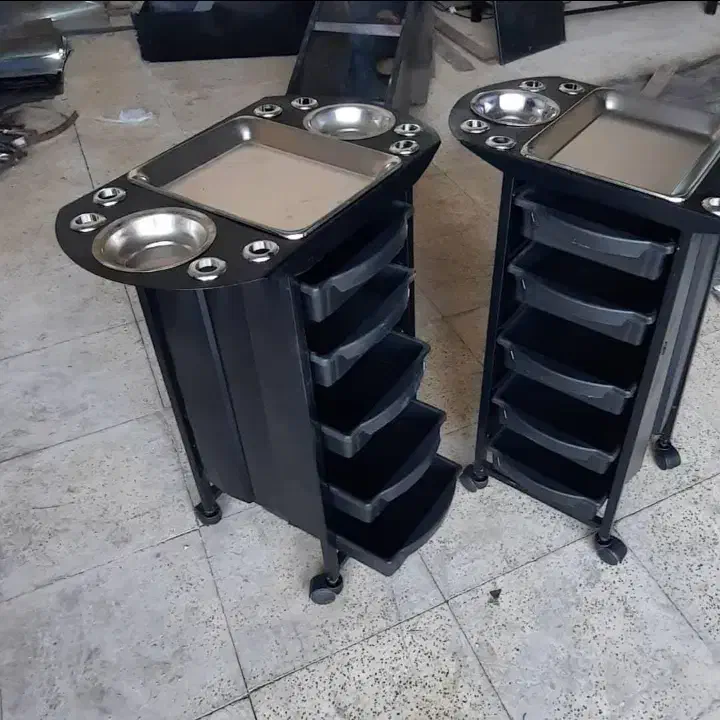 ترولی ۵ طبقه رویه استیل رنگ و میکاپ جا سشواری نو|آرایشگاه و سالن‌های زیبایی|سبزوار, امام خمینی (ناوی)|دیوار