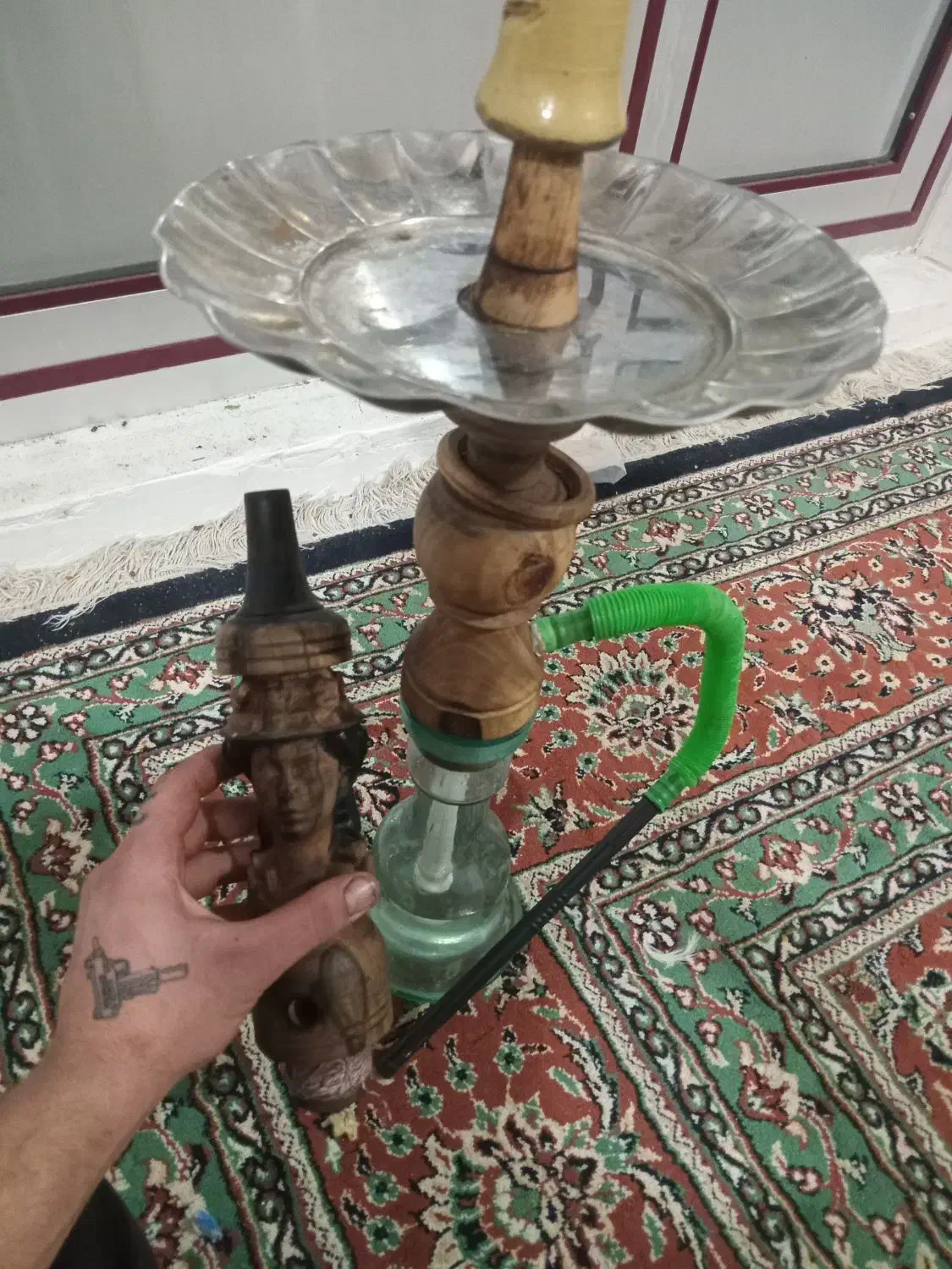 قلیان چوبی کوچک نو باتنه اضافی|کلکسیون و سرگرمی|شاندرمن, |دیوار