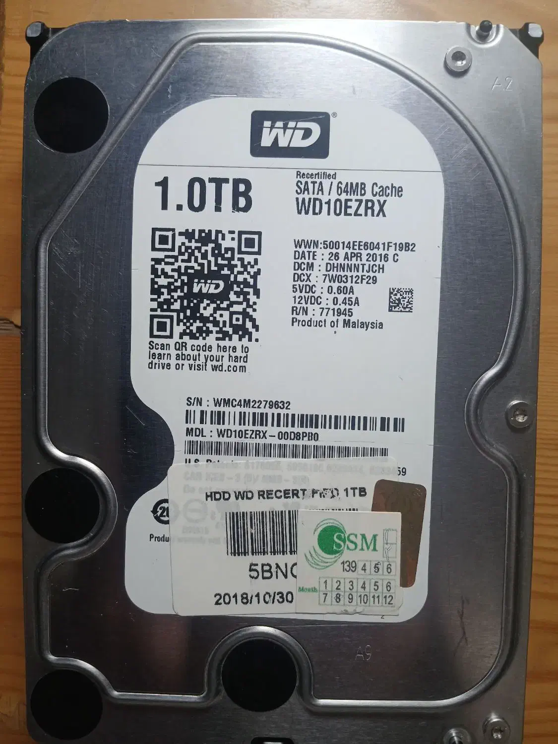 هارد اینترنال(داخلی) وسترن 1ترابایت سالم. فوری|قطعات و لوازم جانبی رایانه|کرج, شهرک آسمان|دیوار