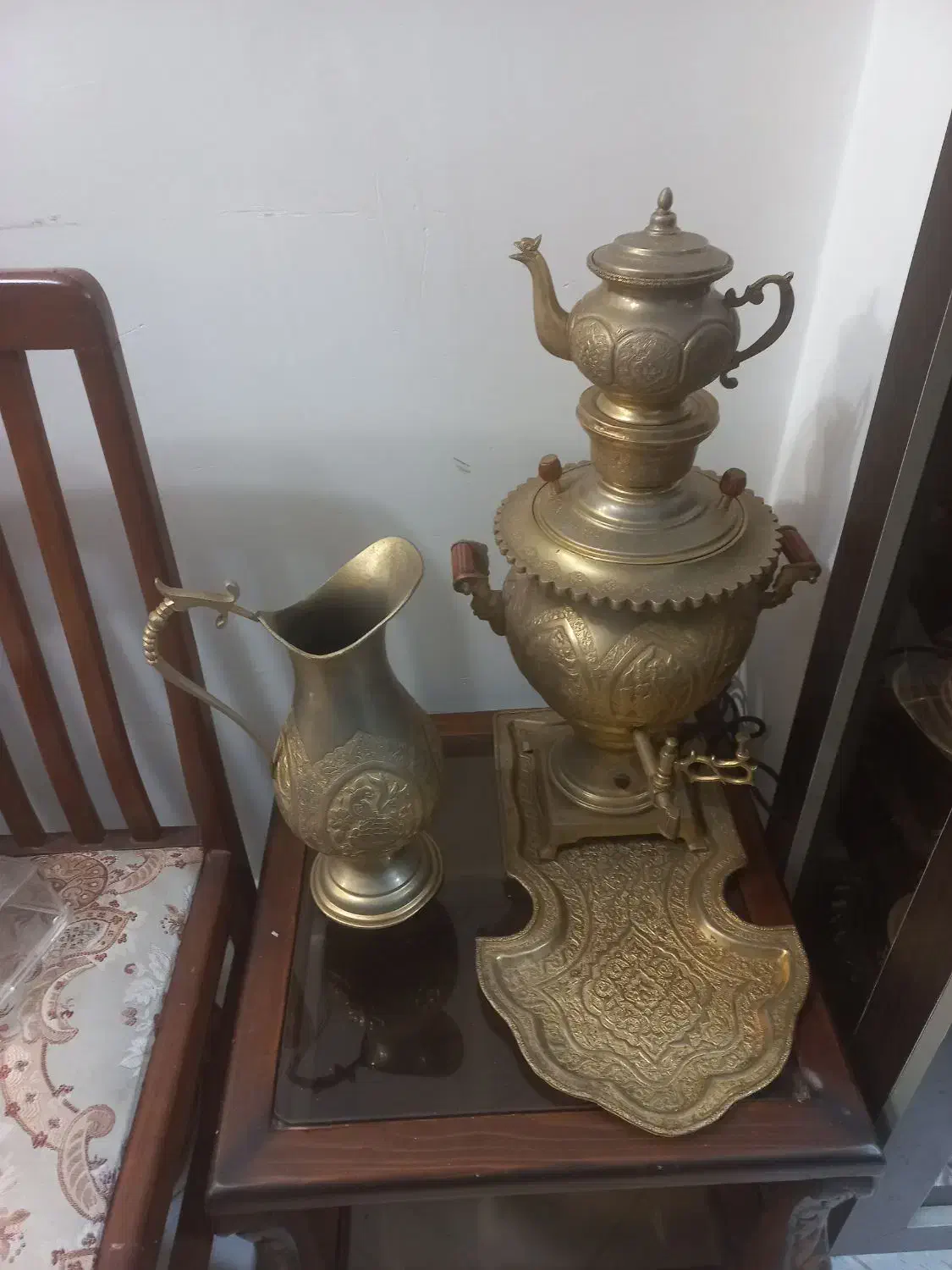 سرویس سماور برنجی|سماور، چای‌ساز، قهوه‌ساز|خشکبیجار, |دیوار