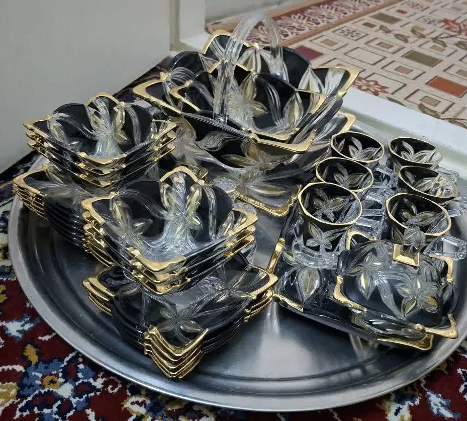 بلور۶نفره سوگا ژاپن اصل|ظروف سرو و پذیرایی|قم, کیوانفر|دیوار