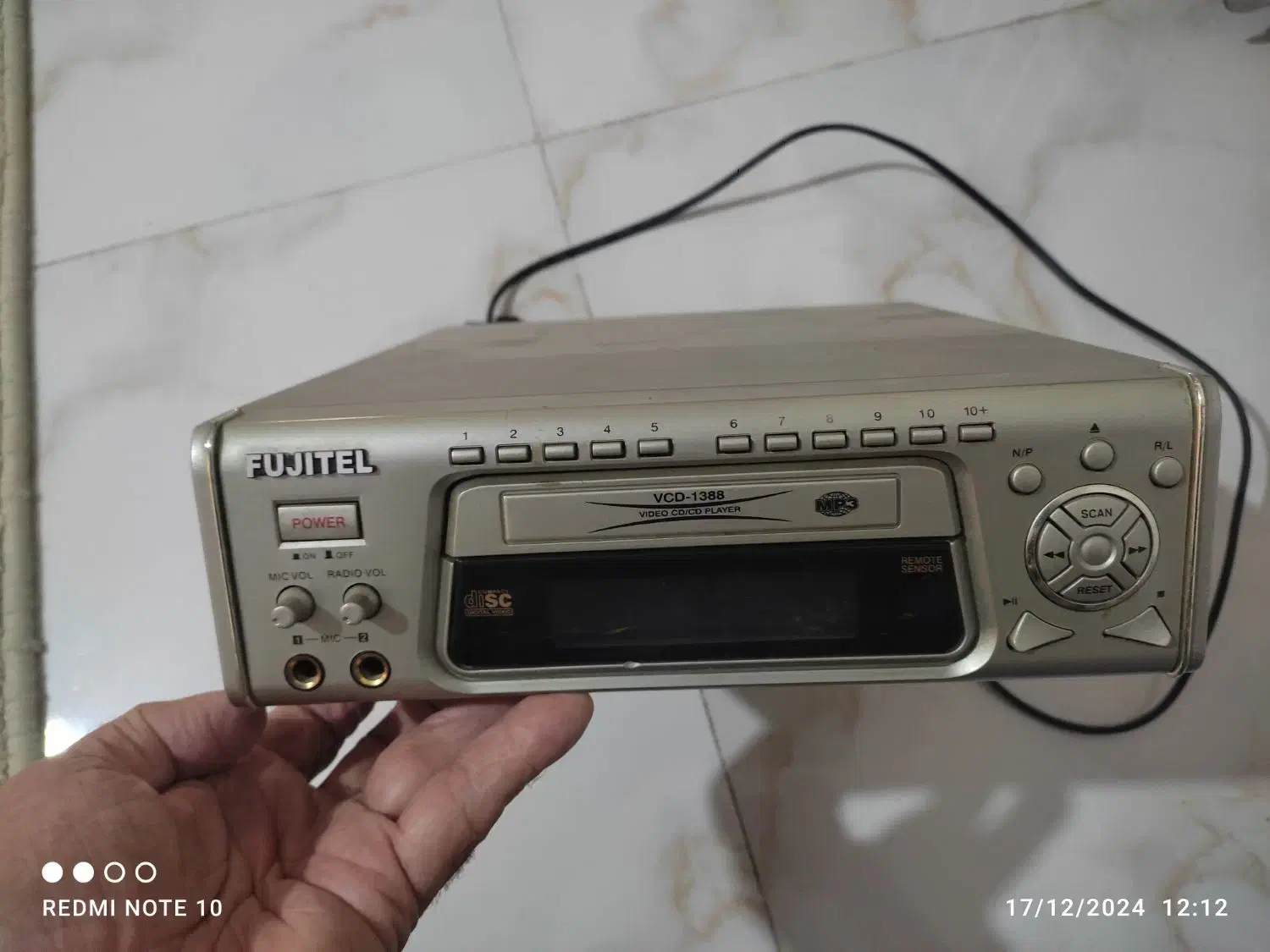 پخش CD خور فوجیتل FOJITEL عتیقه باکنترل|کلکسیون اشیاء عتیقه|هشتگرد, فاز ۱ مهستان|دیوار