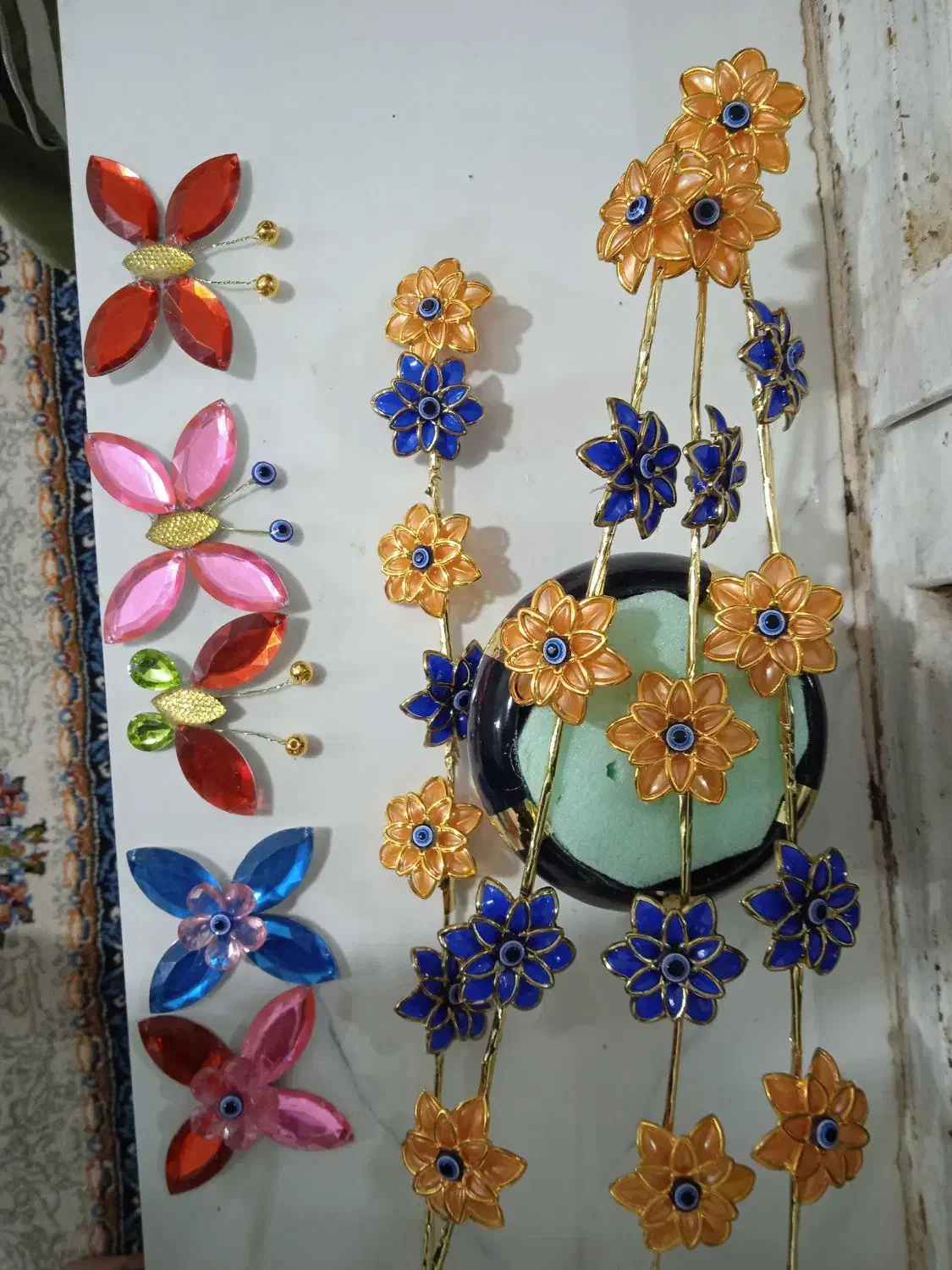 گل کریستال|گل مصنوعی|زرقان, |دیوار