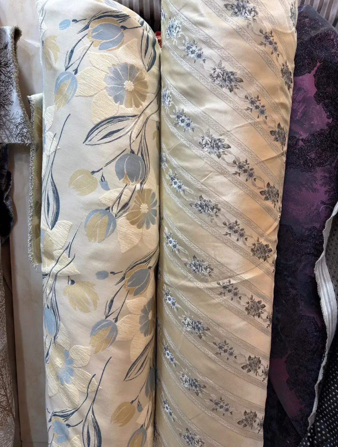 پارچه مبل ترک شانل مخمل تک گل سلطنتی پرده تعمیرمبل|مبلمان خانگی و میز عسلی|تهران, یافتآباد|دیوار