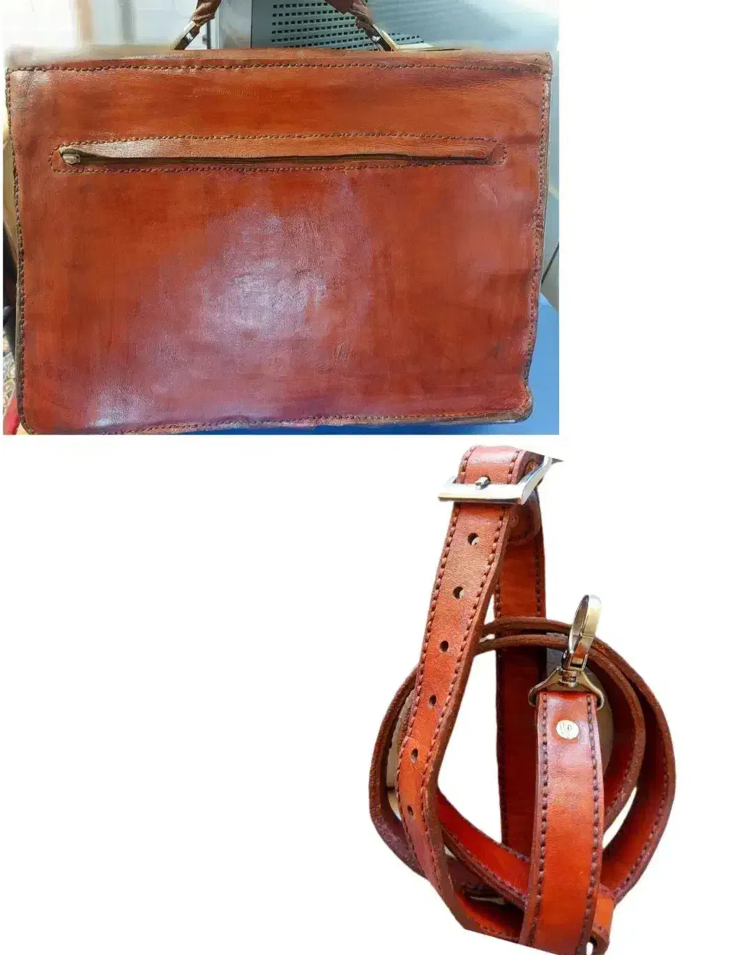 کیف اداری چرم طبیعی دستدوز|کیف، کفش، کمربند|بروجن, |دیوار