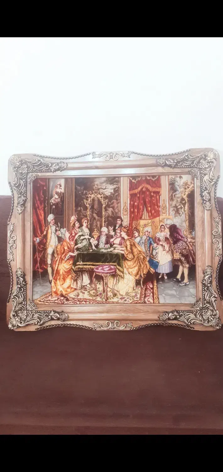 تابلو فرش و زیرپایی چله ابریشم|تابلو فرش|آستانه اشرفیه, |دیوار