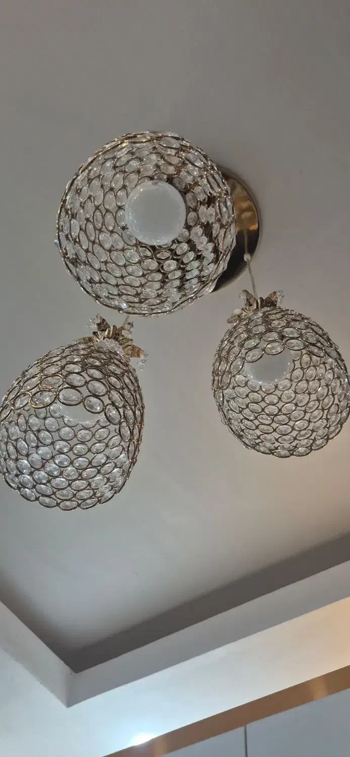 لوستر سه تایی|لوستر و چراغ آویز|قزوین, |دیوار