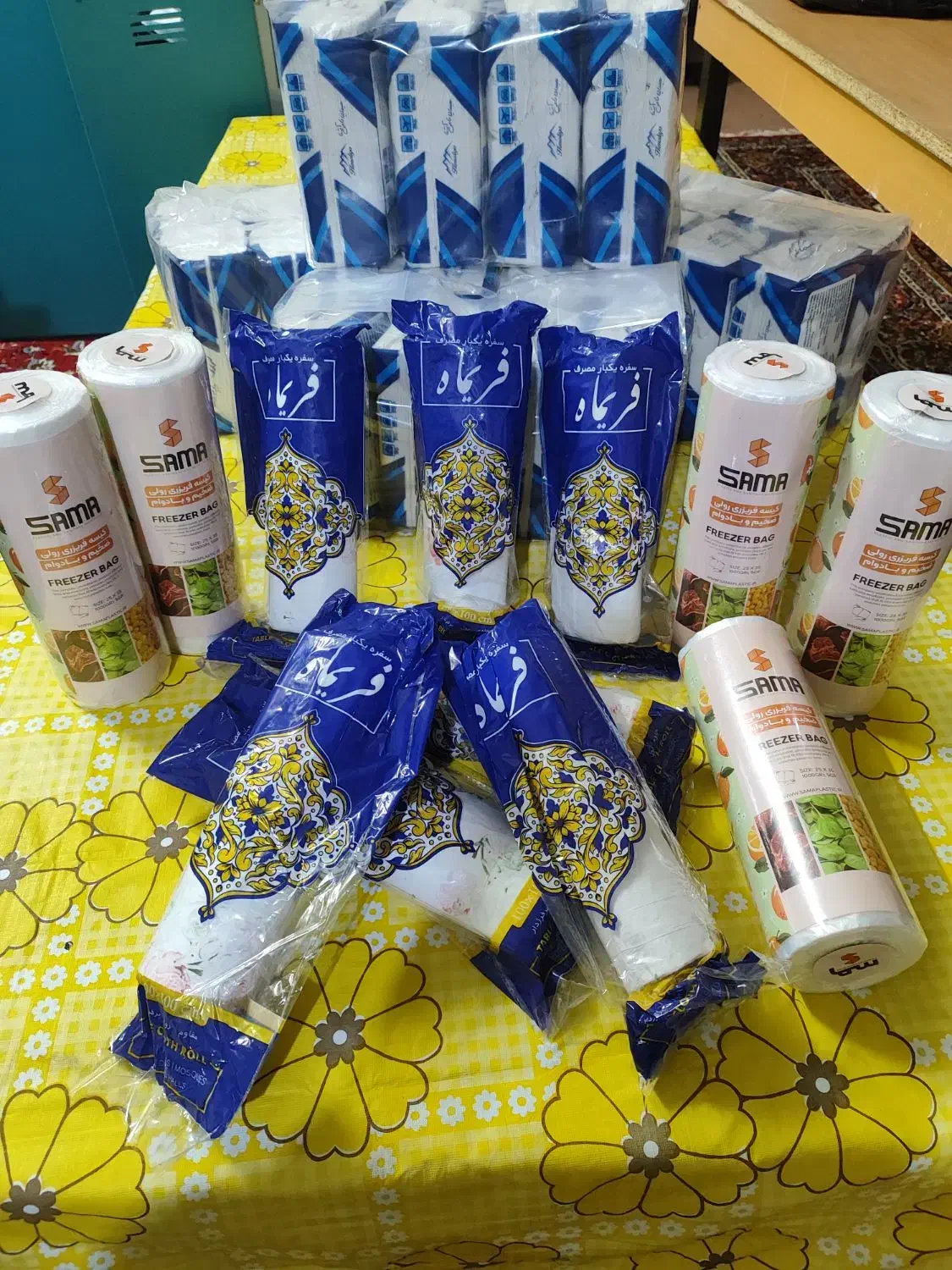 فروش سفره یک بارمصرف|سفره، حوله، دستمال آشپزخانه|کاشان, آیت الله سعیدی|دیوار