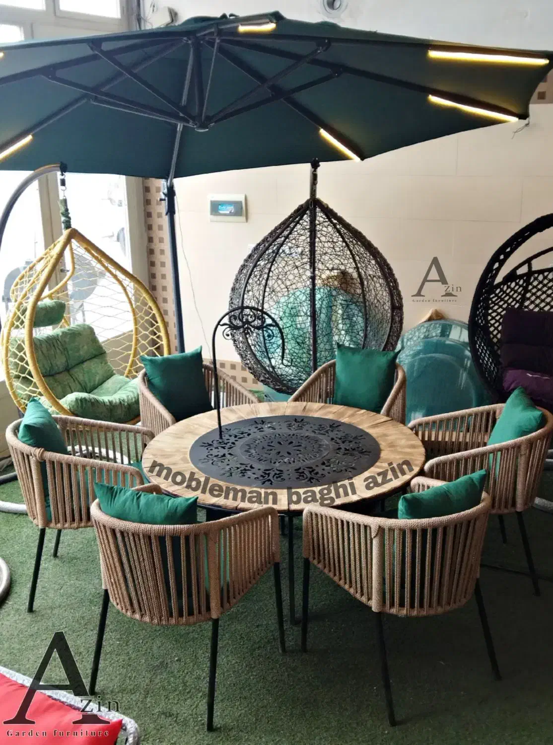 میز و صندلی باغی بافت برایان ثرمه ابریشمی کافه روف|میز و صندلی غذاخوری|تهران, چیتگر جنوبی|دیوار