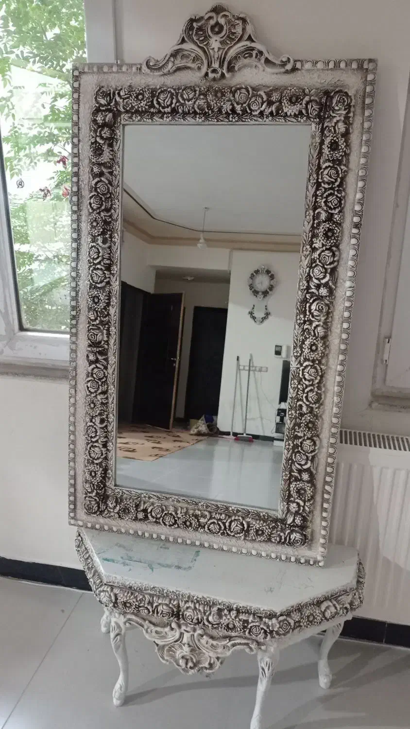 فروش آینه و بوفه تمیز وسالم|بوفه، ویترین، کنسول|روانسر, |دیوار