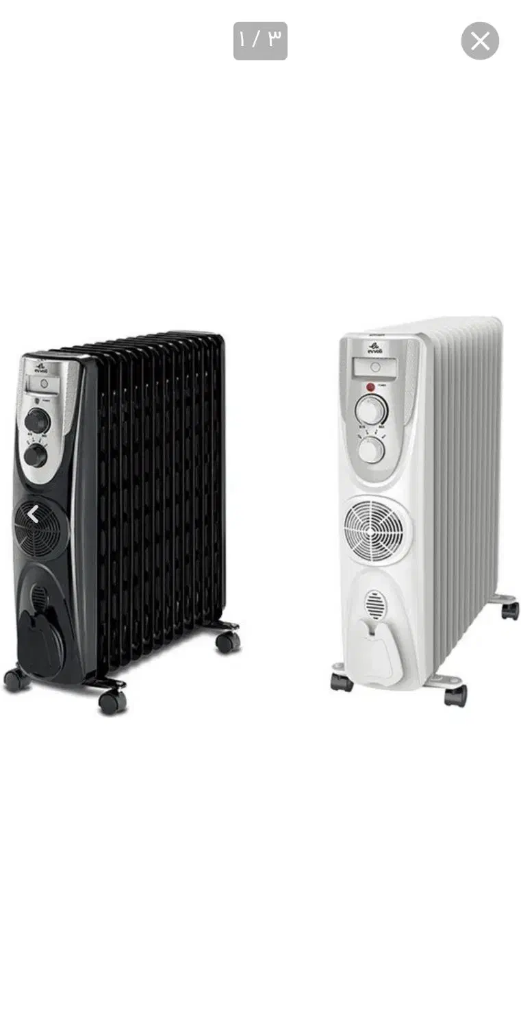 شوفاژ برقی/روغنی فن دار و بدون فن ایوولی اصلی|آبگرمکن، پکیج، شوفاژ|تهران, امین حضور|دیوار