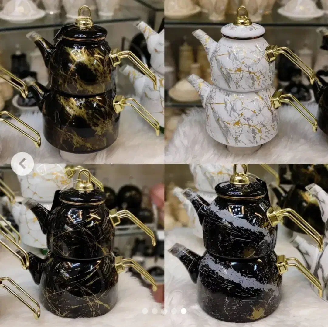 کتری و قوری لعابی برند مادام کو کو|قوری، کتری، قهوه‌ساز دستی|مشهد, مصلی (کارمندان اول)|دیوار