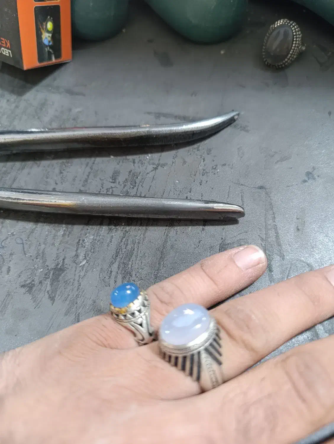 ۳تا انگشتر نقره|جواهرات|همدان, |دیوار