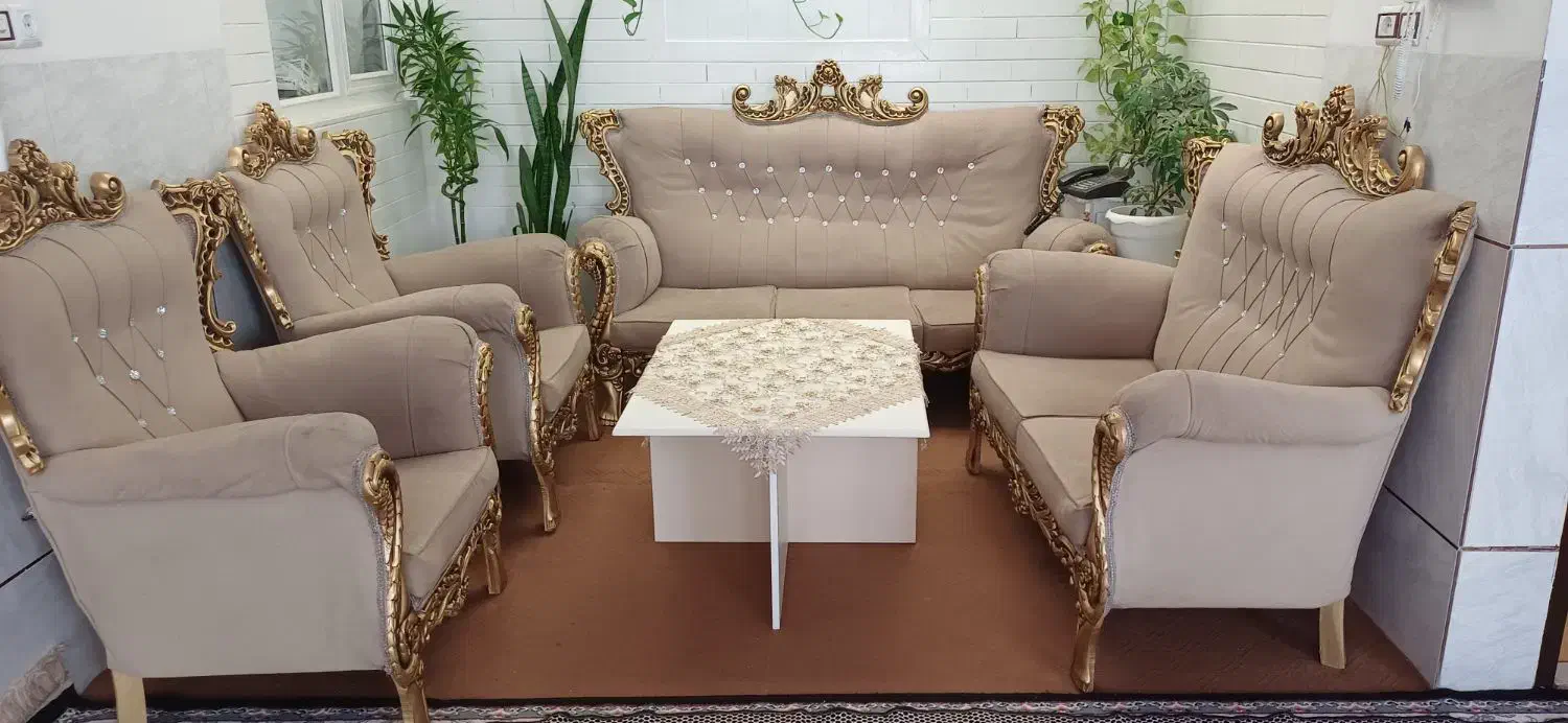 مبل ۷ نفره درحد نو|مبلمان خانگی و میز عسلی|لنجان, |دیوار