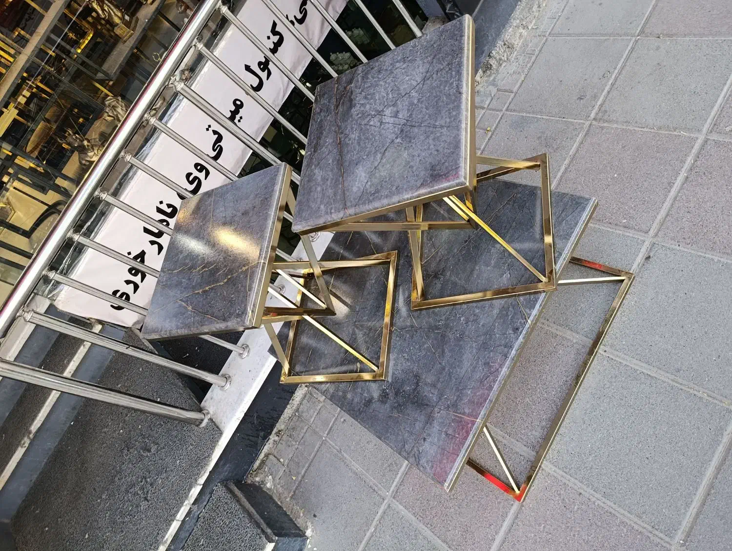 جلومبلی نهارخوری کنسول شلف ست الماسی فلز سنگ وکیوم|میز و صندلی غذاخوری|مشهد, ولیعصر (شهرک غرب)|دیوار