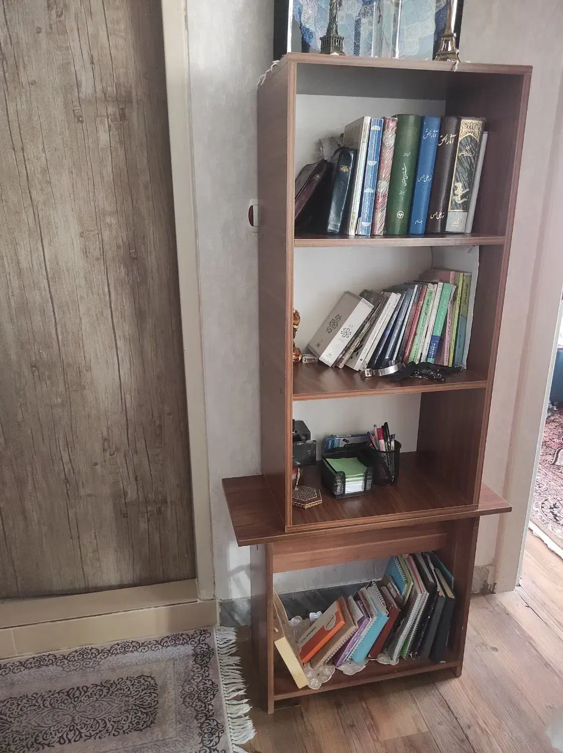 کتابخانه چوبی|کتابخانه، شلف، قفسههای دیواری|کرج, مطهری|دیوار