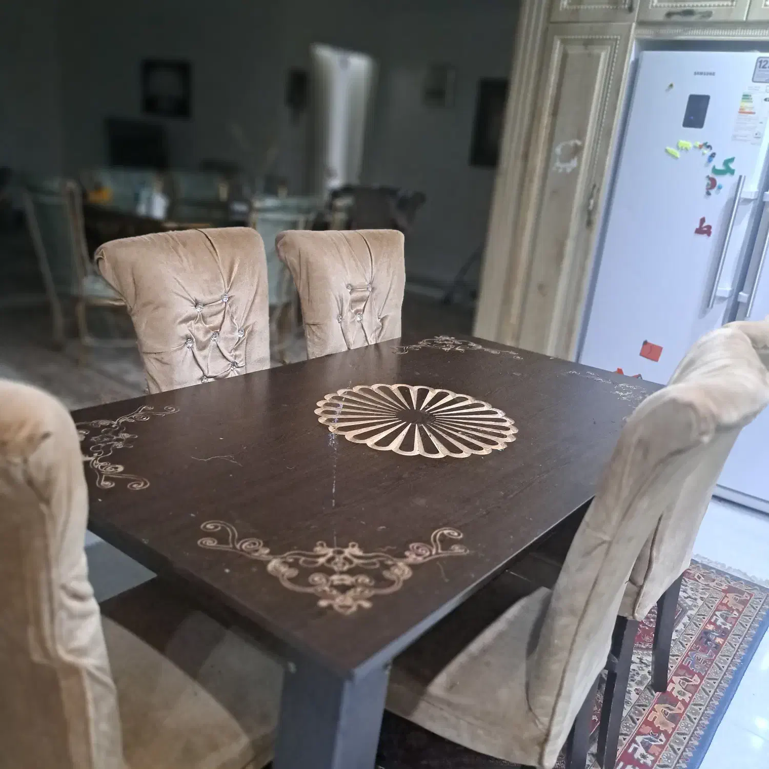 میز و صندلی ۶ نفره|میز و صندلی غذاخوری|بندر ماهشهر, |دیوار