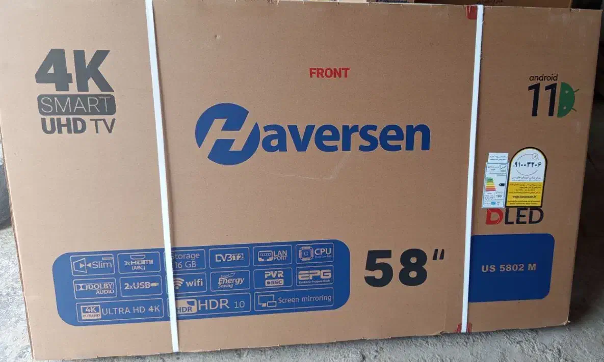 ال ای دی هاورسن 58اینچ تمام فول آکبند گارانتی|تلویزیون و پروژکتور|گرگان, |دیوار