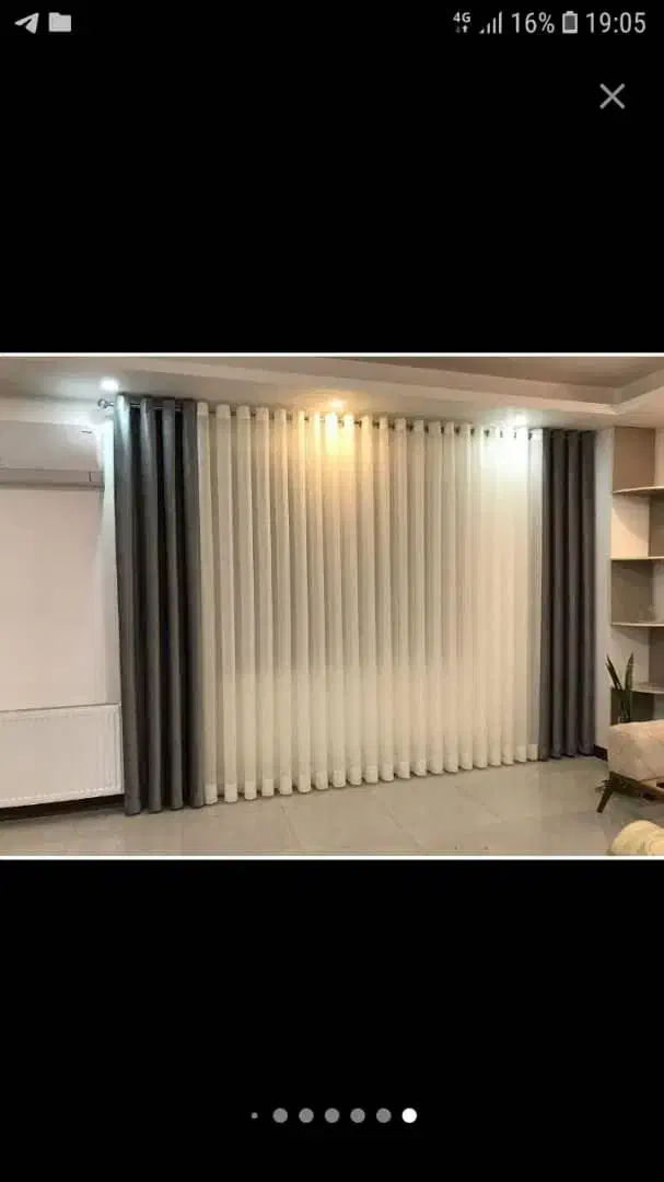 پرده آماده نصب همین الان پانچ مینمال شستشوی نصاب|پرده، رانر، رومیزی|مشهد, امیریه|دیوار