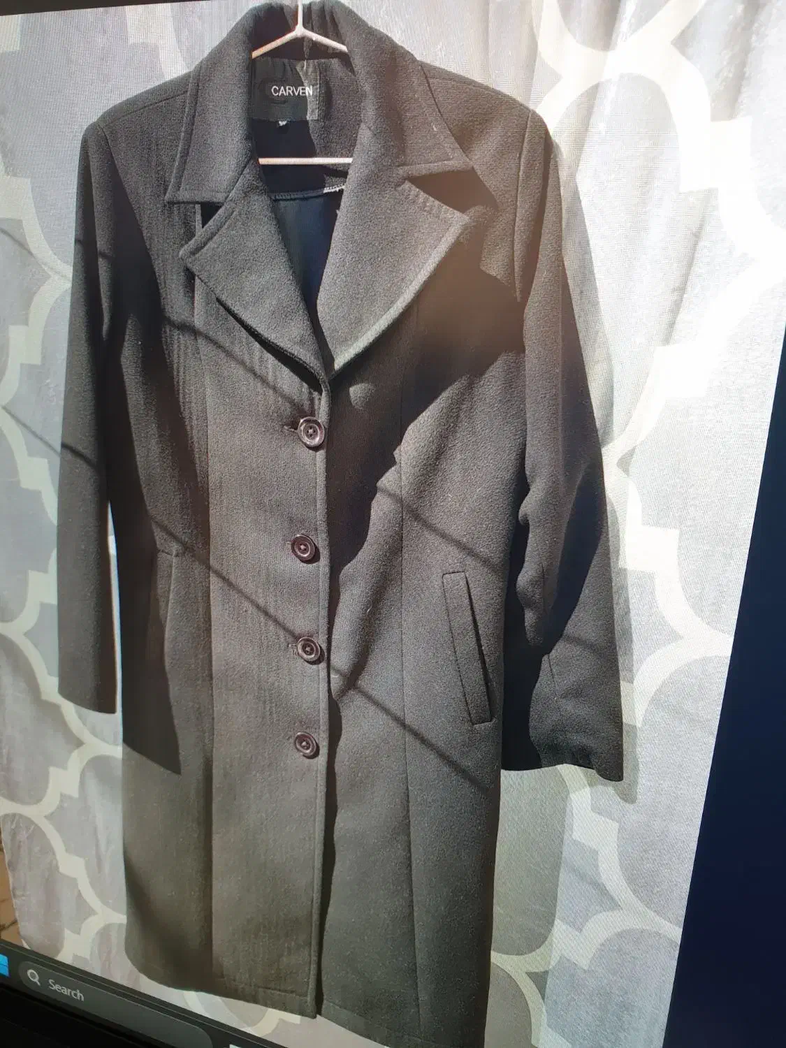 پالتو مشکی با آستری|لباس|طرهان, |دیوار