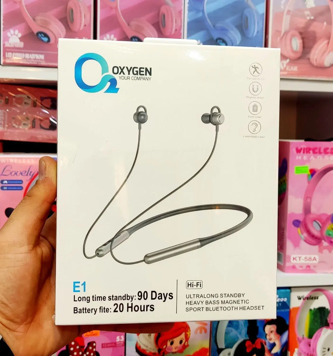 هندرفری بلوتوثی گردنی اوکسیژن OXYGEN مدل E1|لوازم جانبی موبایل و تبلت|کرج, گوهردشت|دیوار