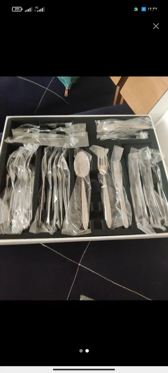 سرویس قاشق چنگال ۶ نفره مارک ناب استیل|ظروف سرو و پذیرایی|کاشان, امیرکبیر|دیوار