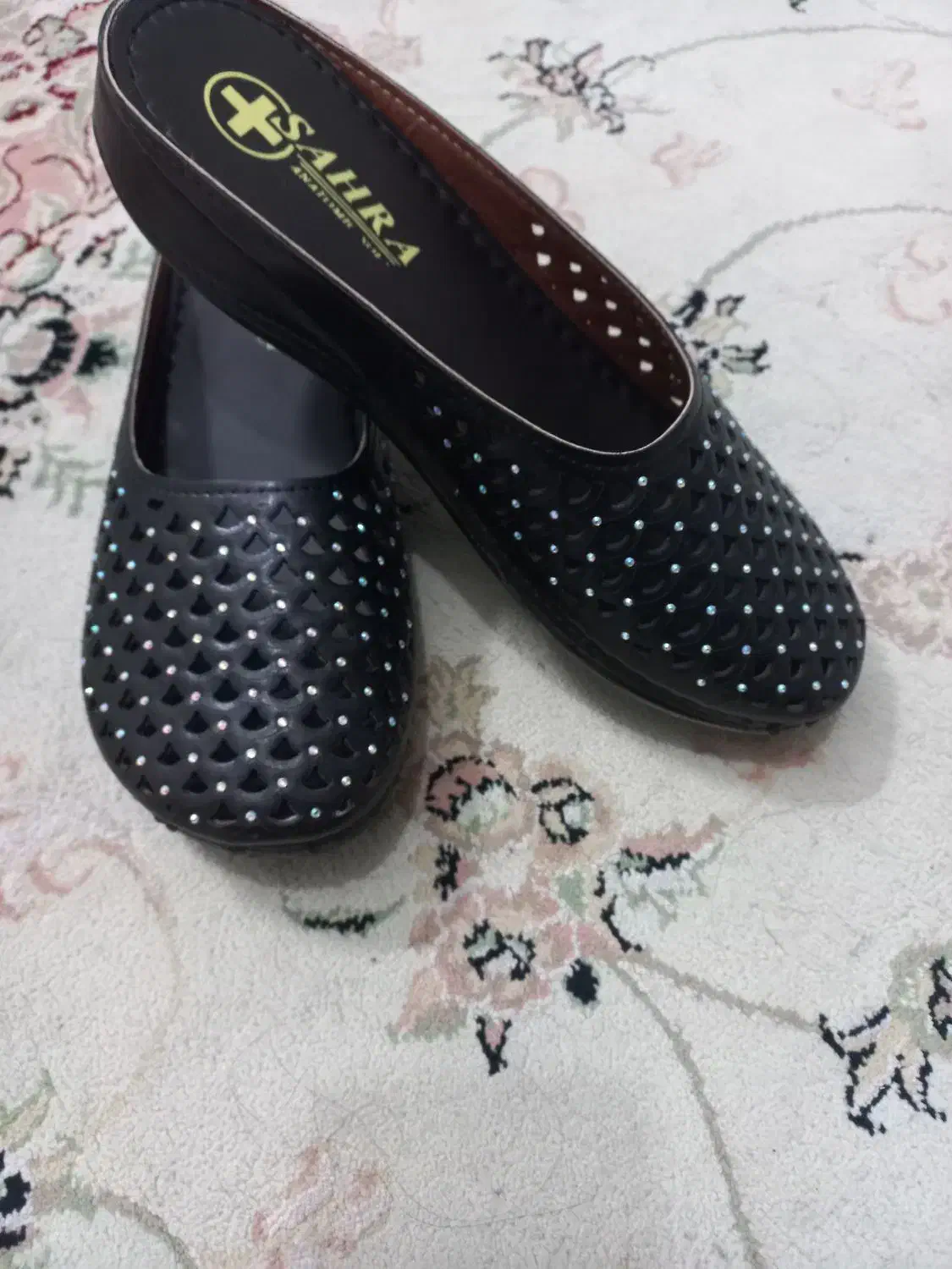 دمپایی جلو بسته نگین دار سایز ۴۰|کیف، کفش، کمربند|آفتاب, |دیوار