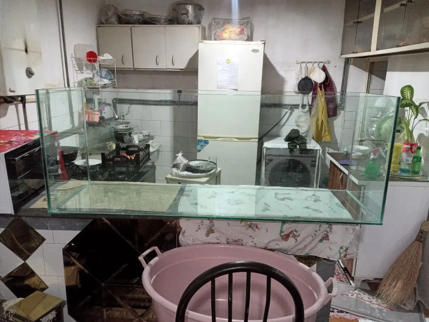 اکواریوم۱۰میل سوپر کلیر سکوریت بزرگ نونو|ماهی|تبریز, |دیوار